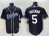 Men's Los Angeles Dodgers #5 Freddie Freeman Black Fashion Stitched Baseball Jersey,baseball caps,new era cap wholesale,wholesale hats