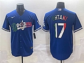 Men's Los Angeles Dodgers #17 Shohei Ohtani Blue Mexico Stitched Jersey,baseball caps,new era cap wholesale,wholesale hats