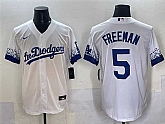 Men's Los Angeles Dodgers #5 Freddie Freeman White City Connect Cool Base Stitched Jersey,baseball caps,new era cap wholesale,wholesale hats