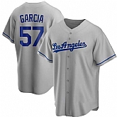 Men's Los Angeles Dodgers #57 Luis Garcia Grey Cool Base Stitched Jerseys Dzhi,baseball caps,new era cap wholesale,wholesale hats