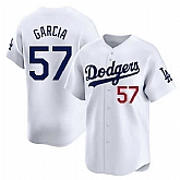 Men's Los Angeles Dodgers #57 Luis Garcia White Cool Base Stitched Jerseys Dzhi,baseball caps,new era cap wholesale,wholesale hats