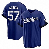 Men's Los Angeles Dodgers #57 Luis Garcia Royal City Connect Cool Base With Patch Stitched Baseball Jersey Dzhi,baseball caps,new era cap wholesale,wholesale hats