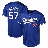 Men's Los Angeles Dodgers #57 Luis Garcia Blue Cool Base Stitched Baseball Jersey Dzhi,baseball caps,new era cap wholesale,wholesale hats