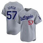 Men's Los Angeles Dodgers #57 Luis Garcia Grey Cool Base Stitched Baseball Jersey Dzhi,baseball caps,new era cap wholesale,wholesale hats