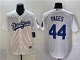 Men's Los Angeles Dodgers #44 Andy Pages White Cool Base Stitched Baseball Jersey,baseball caps,new era cap wholesale,wholesale hats