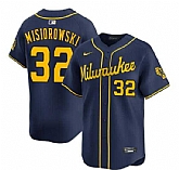 Men's Milwaukee Brewers #32 Jacob Misiorowski Navy Alternate Limited Stitched Baseball Jersey Dzhi,baseball caps,new era cap wholesale,wholesale hats