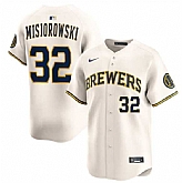 Men's Milwaukee Brewers #32 Jacob Misiorowski Cream 2025 Limited Stitched Baseball Jersey Dzhi,baseball caps,new era cap wholesale,wholesale hats