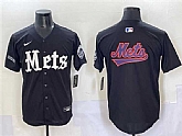 Men's New York Mets Team Big Logo Black 'Gotham Gothic Edition' Vapor Premier Limited Stitched Baseball Jersey,baseball caps,new era cap wholesale,wholesale hats