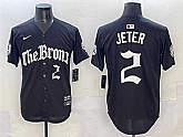 Men's New York Yankees #2 Derek Jeter Black 'Gothic Legacy Edition' Vapor Premier Limited Stitched Baseball Jersey,baseball caps,new era cap wholesale,wholesale hats