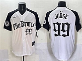 Men's New York Yankees #99 Aaron Judge White Black 'Gothic Legacy Edition' Vapor Premier Limited Stitched Baseball Jersey,baseball caps,new era cap wholesale,wholesale hats