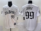 Men's New York Yankees #99 Aaron Judge White 'Gothic Legacy Edition' Vapor Premier Limited Stitched Baseball Jersey,baseball caps,new era cap wholesale,wholesale hats