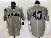 Men's New York Yankees #43 Jonathan Loaisiga Gray Cool Base Stitched Baseball Jersey,baseball caps,new era cap wholesale,wholesale hats
