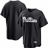 Men's Philadelphia Phillies Blank Black Lights Out Limited Stitched Baseball Jersey Dzhi,baseball caps,new era cap wholesale,wholesale hats
