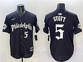 Men's Philadelphia Phillies #5 Bryson Stott Black Gothic Vapor Limited Stitched Jersey,baseball caps,new era cap wholesale,wholesale hats