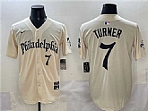 Men's Philadelphia Phillies #7 Trea Turner Cream Gothic Vapor Limited Stitched Jersey,baseball caps,new era cap wholesale,wholesale hats