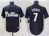 Men's Philadelphia Phillies #7 Trea Turner Black Lights Out Limited Stitched Baseball Jersey,baseball caps,new era cap wholesale,wholesale hats