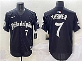 Men's Philadelphia Phillies #7 Trea Turner Black Gothic Vapor Limited Stitched Jersey,baseball caps,new era cap wholesale,wholesale hats