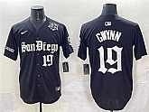 Men's San Diego Padres #19 Tony Gwynn Black Gothic Edition Vapor Limited Stitched Baseball Jersey,baseball caps,new era cap wholesale,wholesale hats