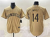 Men's San Diego Padres #14 Tyler Wade Tan Cool Base Stitched Baseball Jersey,baseball caps,new era cap wholesale,wholesale hats