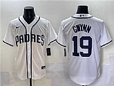 Men's San Diego Padres #19 Tony Gwynn White Cool Base Stitched Baseball Jersey,baseball caps,new era cap wholesale,wholesale hats