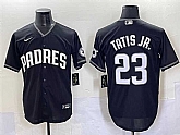Men's San Diego Padres #23 Fernando Tatis Jr. Black Stitched Baseball Jersey,baseball caps,new era cap wholesale,wholesale hats