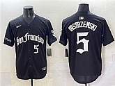 Men's San Francisco Giants #5 Mike Yastrzemski Black 'Gothic Fog Edition' Vapor Premier Limited Stitched Baseball Jersey,baseball caps,new era cap wholesale,wholesale hats
