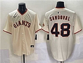 Men's San Francisco Giants #48 Pablo Sandoval Cream 2024 Home Limited Stitched Baseball Jersey,baseball caps,new era cap wholesale,wholesale hats
