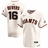 Men's San Francisco Giants #16 Rafael Devers Cream 2024 Home Limited Stitched Baseball Jersey Dzhi,baseball caps,new era cap wholesale,wholesale hats