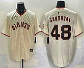 Men's San Francisco Giants #48 Pablo Sandoval Cream Limited Stitched Jersey,baseball caps,new era cap wholesale,wholesale hats