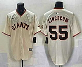 Men's San Francisco Giants #55 Tim Lincecum Cream Limited Stitched Jersey,baseball caps,new era cap wholesale,wholesale hats