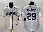 Men's Seattle Mariners #29 Cal Raleigh White Cool Base Stitched Baseball Jersey,baseball caps,new era cap wholesale,wholesale hats