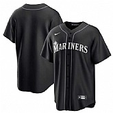 Men's Seattle Mariners Blank Black Lights Out Limited Stitched Baseball Jersey Dzhi,baseball caps,new era cap wholesale,wholesale hats
