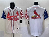 Men's St. Louis Cardinals Team Big Logo White Independence Day Vapor Premier Limited Stitched Baseball Jerseys,baseball caps,new era cap wholesale,wholesale hats
