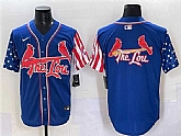 Men's St. Louis Cardinals Team Big Logo Royal Independence Day Vapor Premier Limited Stitched Baseball Jerseys,baseball caps,new era cap wholesale,wholesale hats