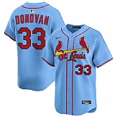 Men's St. Louis Cardinals #33 Brendan Donovan Blue Alternate Limited Stitched Baseball Jersey Dzhi,baseball caps,new era cap wholesale,wholesale hats