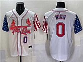 Men's St. Louis Cardinals #0 Masyn Winn White Independence Day Vapor Premier Limited Stitched Baseball Jersey,baseball caps,new era cap wholesale,wholesale hats