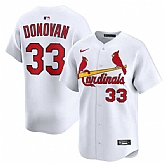 Men's St. Louis Cardinals #33 Brendan Donovan White Home Limited Stitched Baseball Jersey Dzhi,baseball caps,new era cap wholesale,wholesale hats