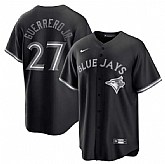Men's Toronto Blue Jays #27 Vladimir Guerrero Jr. Black Lights Out Limited Stitched Jersey Dzhi,baseball caps,new era cap wholesale,wholesale hats