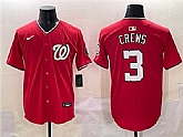 Men's Washington Nationals #3 Dylan Crews Red Limited Stitched Baseball Jersey,baseball caps,new era cap wholesale,wholesale hats