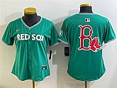 Women's Boston Red Sox Team Big Logo Green 2025 City Connect Limited Stitched Baseball Jersey(Run Small),baseball caps,new era cap wholesale,wholesale hats