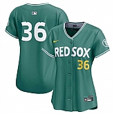 Women's Boston Red Sox #36 Triston Casas Green 2025 City Connect Limited Stitched Baseball Jersey(Run Small) Dzhi,baseball caps,new era cap wholesale,wholesale hats