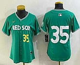 Women's Boston Red Sox #35 Garrett Crochet Green 2025 City Connect Limited Jersey,baseball caps,new era cap wholesale,wholesale hats