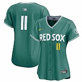 Women's Boston Red Sox #11 Rafael Devers Green 2025 City Connect Limited Stitched Baseball Jersey(Run Small) Dzhi,baseball caps,new era cap wholesale,wholesale hats