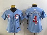 Women's Chicago Cubs #4 Pete Crow-Armstrong Blue 2024 25 2nd Alternatemited Stitched Baseball Jersey(Run Small),baseball caps,new era cap wholesale,wholesale hats