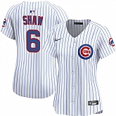 Women's Chicago Cubs #6 Matt Shaw White Home Limited Stitched Baseball Jersey(Run Small) Dzhi,baseball caps,new era cap wholesale,wholesale hats