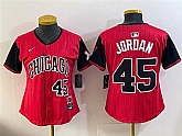 Women's Chicago White Sox #45 Michael Jordan Red Black 2025 City Connect Limited Stitched Baseball Jersey(Run Small),baseball caps,new era cap wholesale,wholesale hats