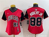 Women's Chicago White Sox #88 Luis Robert Jr. Red Black 2025 City Connect Limited Stitched Baseball Jersey(Run Small),baseball caps,new era cap wholesale,wholesale hats