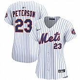 Women's New York Mets #23 David Peterson White 2025 Home Limited Stitched Baseball Jersey(Run Small) Dzhi,baseball caps,new era cap wholesale,wholesale hats