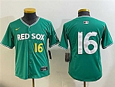 Youth Boston Red Sox #16 Jarren Duran Green 2025 City Connect Limited Stitched Baseball Jersey,baseball caps,new era cap wholesale,wholesale hats