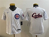 Youth Chicago Cubs Team Big Logo White Cool Base Stitched Baseball Jersey,baseball caps,new era cap wholesale,wholesale hats